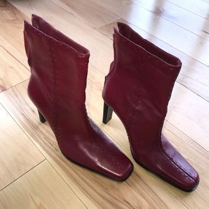 Red Leather Boots